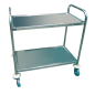 CHARIOT SERVICE 2 NIVEAUX 'ARROW'  85x53x95 CM ARGENTE INOX (1 UNITÉ)