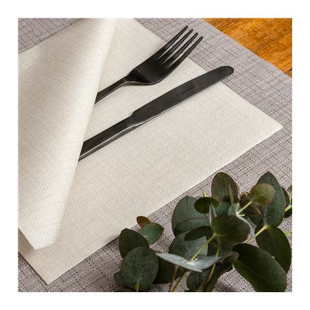 SERVIETTES 'DRY COTTON' 55 G/M2 40x40 CM IVOIRE AIRLAID (700 UNITÉ)