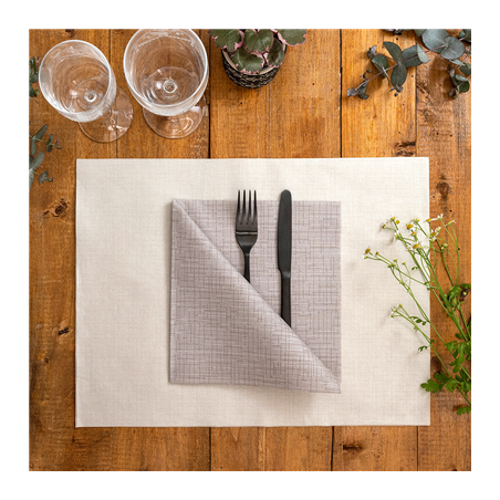 SETS DE TABLE 'DRY COTTON' 55 G/M2 30x40 CM IVOIRE AIRLAID (800 UNITÉ)