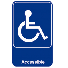 PLAQUE AUTOADHESIVE "ACCESSIBLE"