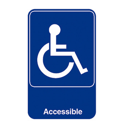 PLAQUE AUTOADHESIVE "ACCESSIBLE"