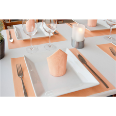 SETS DE TABLE 'DRY COTTON' 55 G/M2 30x40 CM MANDARINE AIRLAID (800 UNITÉ)