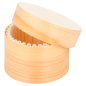 MINI BOÎTES CYLINDRIQUES + CARTON ET CAPSULE  Ø 5x3,5 CM NATUREL BOIS (200 UNITÉ)