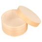 MINI BOÎTES CYLINDRIQUES + CARTON ET CAPSULE  Ø 8x4 CM NATUREL BOIS (200 UNITÉ)