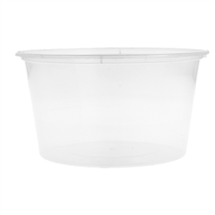 RÉCIPIENTS INJECTÉS MICRO-ONDABLES 475 ML Ø 11,5x6,5 CM TRANSPARENT PP (500 UNITÉ)