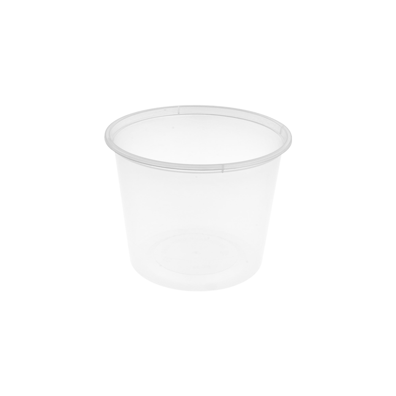 RÉCIPIENTS INJECTÉS MICRO-ONDABLES 600 ML Ø 11,5x8,5 CM TRANSPARENT PP (500 UNITÉ)