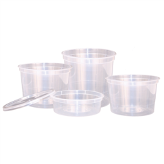 COUVERCLES POUR POTS 184.04/05/06/07/12  Ø 12 CM TRANSPARENT PP (500 UNITÉ)