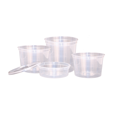 COUVERCLES POUR POTS 184.04/05/06/07/12  Ø 12 CM TRANSPARENT PP (500 UNITÉ)
