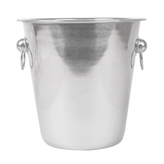 SEAU À CHAMPAGNE AVEC ANSES Ø 21x21 CM ARGENTE INOX (1 UNITÉ)