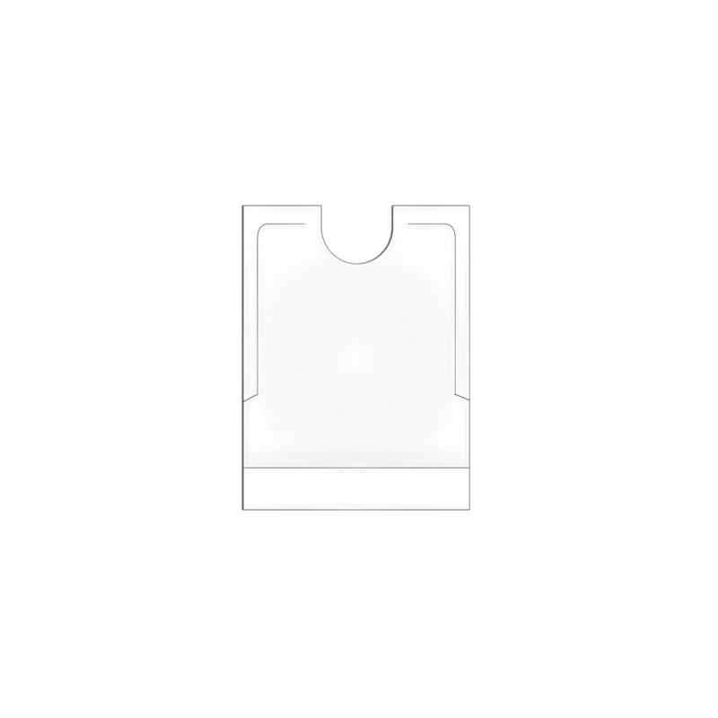 BAVOIRS AVEC SACHET  40x51+7 CM BLANC HDPE (500 UNITÉ)