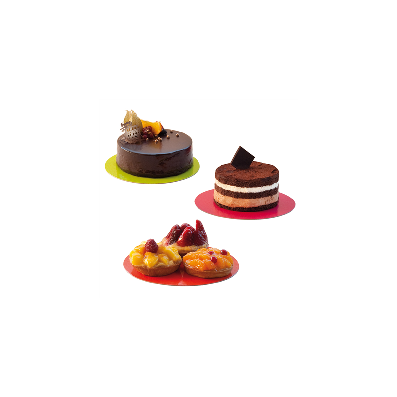 DISQUES ÉPAISSEUR 1,5 MM  950 G/M2 Ø 30 CM FUCHSIA/NOIR CARTON (50 UNITÉ)