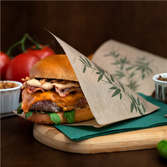 PAPIER INGRAISSABLES OUVERT 2 CÔTÉS FAST FOOD