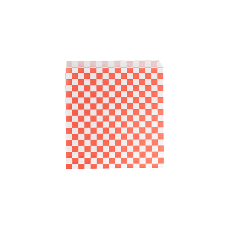 PAPIER INGRAISSABLES OUVERT 2 CÔTÉS FAST FOOD 'FITIPALDI' 32 G/M2 17x18 CM ROUGE PARCH.INGRAISSABLE (500 UNITÉ)