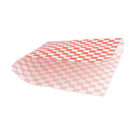 PAPIER INGRAISSABLES OUVERT 2 CÔTÉS FAST FOOD 'FITIPALDI' 32 G/M2 17x18 CM ROUGE PARCH.INGRAISSABLE (500 UNITÉ)