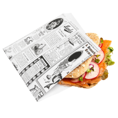 PAPIER INGRAISSABLES OUVERT 2 CÔTÉS FAST FOOD