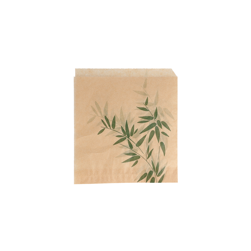 PAPIER INGRAISSABLES OUVERT 2 CÔTÉS FAST FOOD 'FEEL GREEN' 34 G/M2 17x18 CM NATUREL PARCH.INGRAISSABLE (500 UNITÉ)