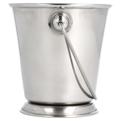 MINI SEAUX 'ARTINOX'  Ø 7x7 CM ARGENTE INOX (12 UNITÉ)