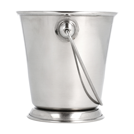 MINI SEAUX 'ARTINOX'  Ø 7x7 CM ARGENTE INOX (12 UNITÉ)