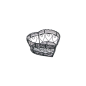 BASKET "SMALL HEART"  18x18x8 CM NOIR ACIER (1 UNITÉ)