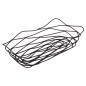 BASKET RECTANGULAIRE  25,5x12,5x6 CM NOIR ACIER (1 UNITÉ)