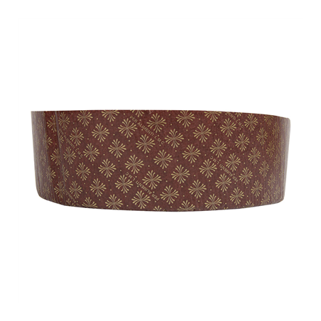 MOULES CUISSON PANETTONE BAS  140 G/M2 Ø 22x7 CM MARRON CELLULOSE (360 UNITÉ)