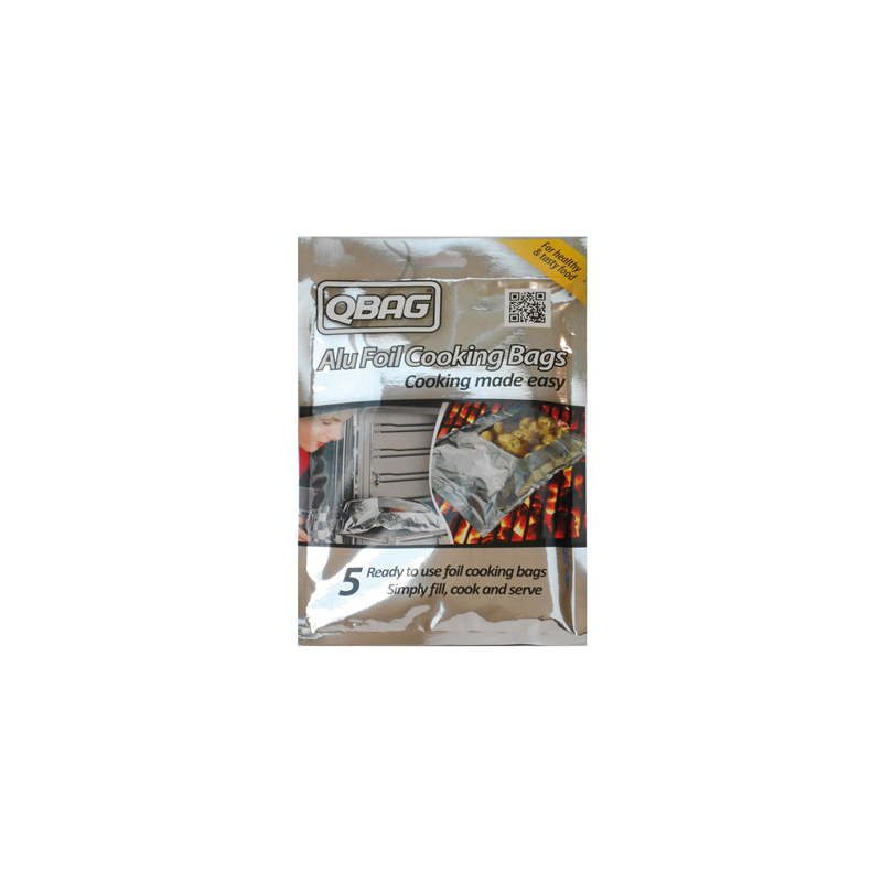 5 SACS QBAG  21x30 CM ALUMINIUM (25 UNITÉ)