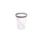 12 VERRES AVEC LISERÉ ARGENTÉ 270 ML  TRANSPARENT PS (30 UNITÉ)