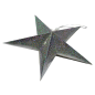 ÉTOILES À PENDRE  Ø 45 CM ARGENTE PAPIER (10 UNITÉ)