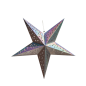 ETOILES À PENDRE  Ø 60 CM ARGENTE PAPIER (10 UNITÉ)