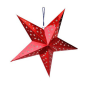 ETOILES À PENDRE  Ø 60 CM ROUGE PAPIER (10 UNITÉ)