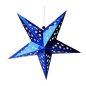 ETOILES À PENDRE  Ø 90 CM BLEU PAPIER (10 UNITÉ)