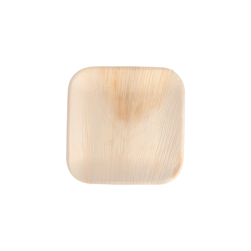 ASSIETTES CARRÉES 'ARECA'  18x18x1,5 CM NATUREL ARECA (200 UNITÉ)