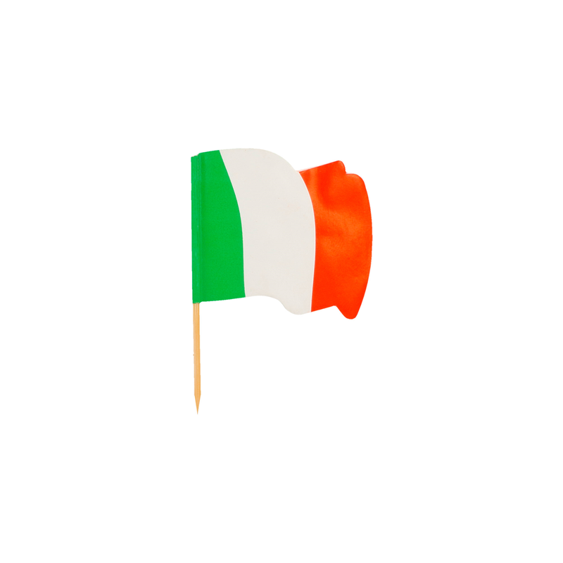 PETITS DRAPEAUX "ITALIA"  4x3/6,5 CM ASSORTI BOIS (144 UNITÉ)