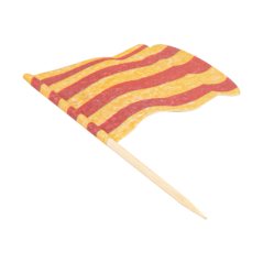 PETITS DRAPEAUX "CATALUGNA"  4x3/6,5 CM ASSORTI BOIS (144 UNITÉ)