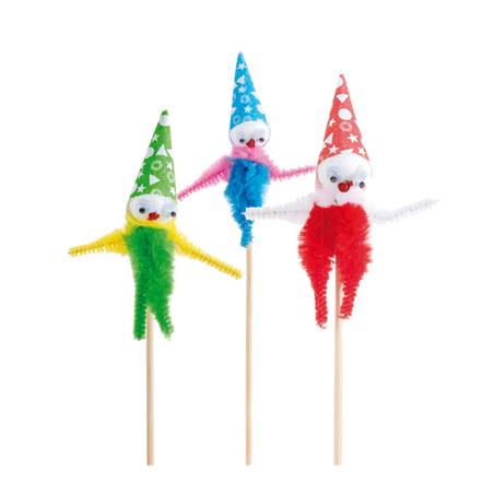 72 U. DÉCORS POUR GLACES "CHENILLE CLOWN"