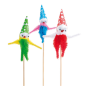 72 U. DÉCORS POUR GLACES "CHENILLE CLOWN"  15 CM ASSORTI BOIS (1 UNITÉ)