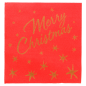 SERVIETTES "DOUBLE POINT" 'MERRY CHRISTMAS' 18 G/M2 40x40 CM ROUGE OUATE (1200 UNITÉ)