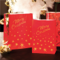SACS SOS AVEC ANSES 'MERRY CHRISTMAS' 80 G/M2 20+10x29 CM ROUGE CELLULOSE (250 UNITÉ)