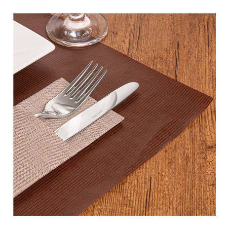SETS DE TABLE  60 G/M2 31x43 CM CHOCOLAT KRAFT VERGÉ (2000 UNITÉ)