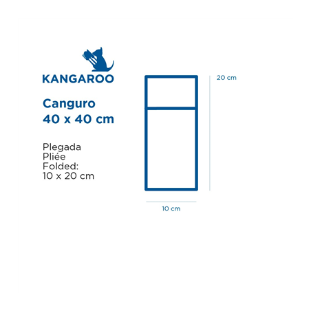 SERVIETTES KANGOUROU  55 G/M2 40x40 CM BLEU MARINE AIRLAID (700 UNITÉ)