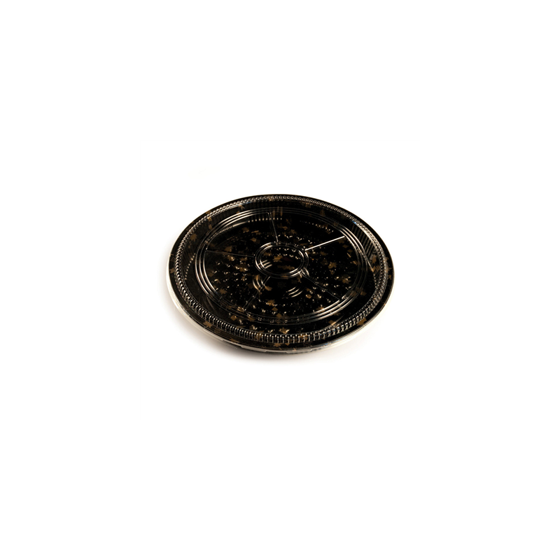 120 U. RÉCIPIENTS + COUVERCLES POUR SUSHI  Ø35,6x5 CM NOIR PS (120 UNITÉ)