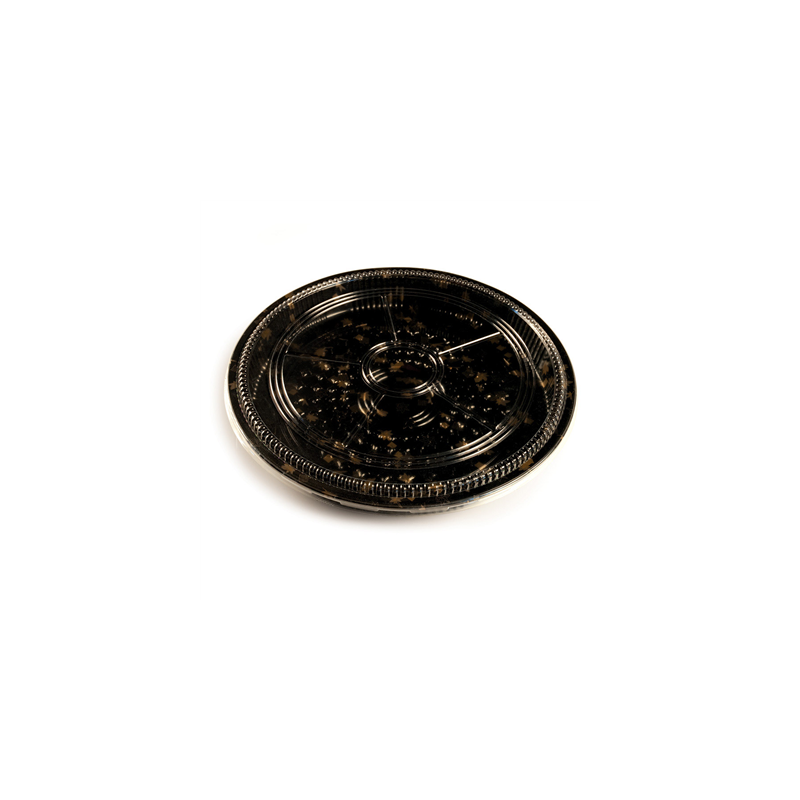 120 U. RÉCIPIENTS + COUVERCLES POUR SUSHI  Ø38x5 CM NOIR PS (120 UNITÉ)