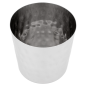 MINI RÉCIPIENTS À FRITES CLASSIQUES, MARTELÉ 'ARTINOX'  Ø 8,5x8,5 CM ARGENTE INOX (12 UNITÉ)