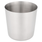 MINI RÉCIPIENTS À FRITES CLASSIQUES, LISSES  Ø 8,5x8,5 CM ARGENTE INOX (12 UNITÉ)