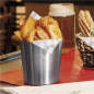 MINI RÉCIPIENTS À FRITES CLASSIQUES, LISSES  Ø 8,5x8,5 CM ARGENTE INOX (12 UNITÉ)