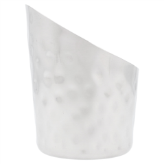 MINI RÉCIPIENTS À FRITES TRONQUÉS, MARTELÉ 'ARTINOX'  Ø 8,5x8,5 CM ARGENTE INOX (12 UNITÉ)