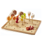 PLATEAU POUR 25 PICKS "GOLF"  25x20x2 CM NATUREL BAMBOU (1 UNITÉ)