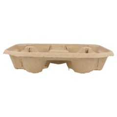 PORTE-GOBELETS, 4 GOBELETS  22x22 CM NATUREL CARTON (300 UNITÉ)