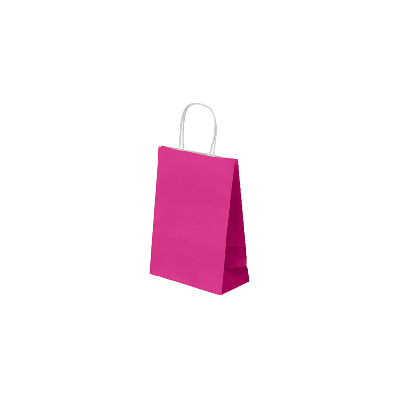 SACS SOS AVEC ANSES  80 G/M2 26+14x32 CM FUCHSIA CELLULOSE (250 UNITÉ)