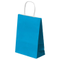SACS SOS AVEC ANSES  80 G/M2 26+14x32 CM BLEU TURQUOISE CELLULOSE (250 UNITÉ)